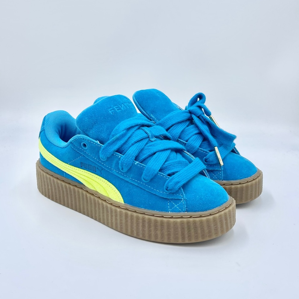 NEW Puma x Fenty Creeper Phatty Speed Blue Suede Sneaker 399332-02 Women’s 7